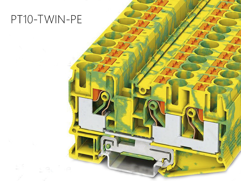 世麥德 直插式接地端子 PT10-TWIN-PE 世麥德 直插式接地端子 PT10-TWIN-PE